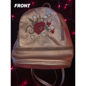 Vintage rose gold small backpack 🌹